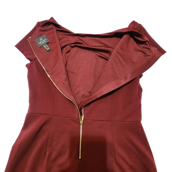 Adrianna Papell Knit Crepe Ruffled Wrap Dress 4 - Picture 11 of 16